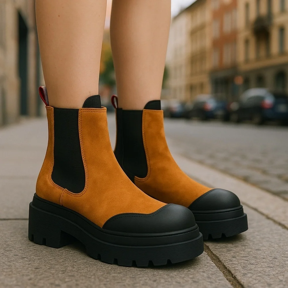 SCOTCH & SODA | Made In Portugal Suede Chelsea Boots Leather - Picture 1 of 4